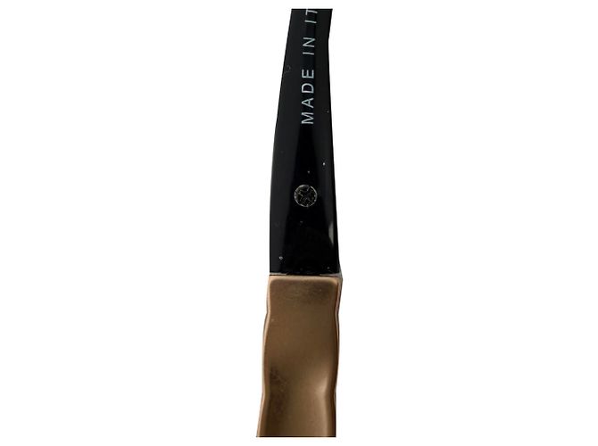 Timeless Chanel CH5370 Sonnenbrille Oversized Square Frame aus schwarzem Acetat Golden Metallisch - Ansicht 8