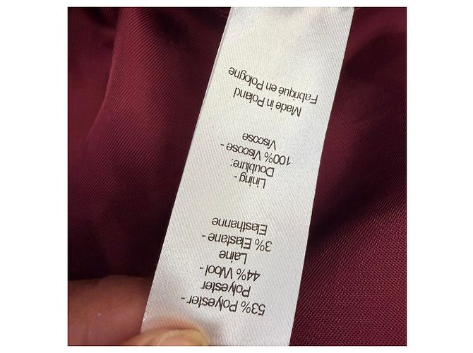 Joseph einreihiger Blazer aus bordeauxrotem Polyester - Ansicht 12