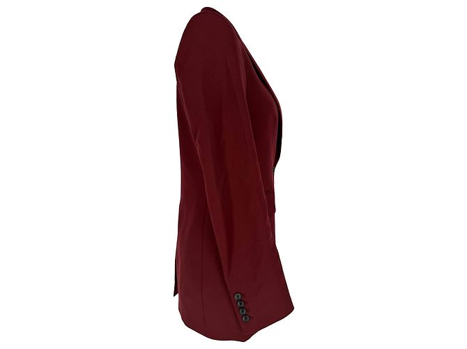 Joseph einreihiger Blazer aus bordeauxrotem Polyester - Ansicht 3