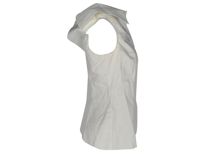 Jason Wu Elegantes Off-Shoulder-Top aus weißer Baumwolle Roh - Ansicht 2
