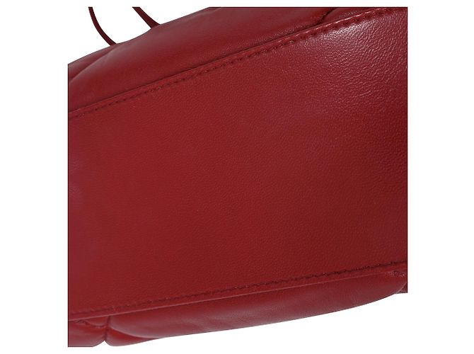 Timeless Borsa a tracolla matelassé Chanel Paris-New York in pelle rossa Rosso Bordò - vista 10