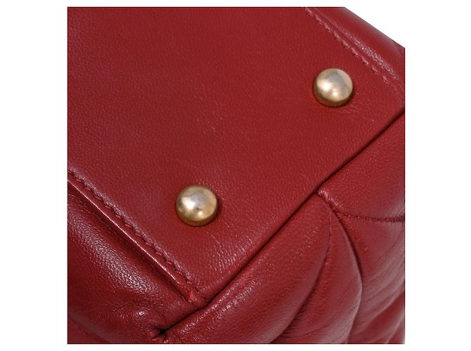 Timeless Borsa a tracolla matelassé Chanel Paris-New York in pelle rossa Rosso Bordò - vista 11