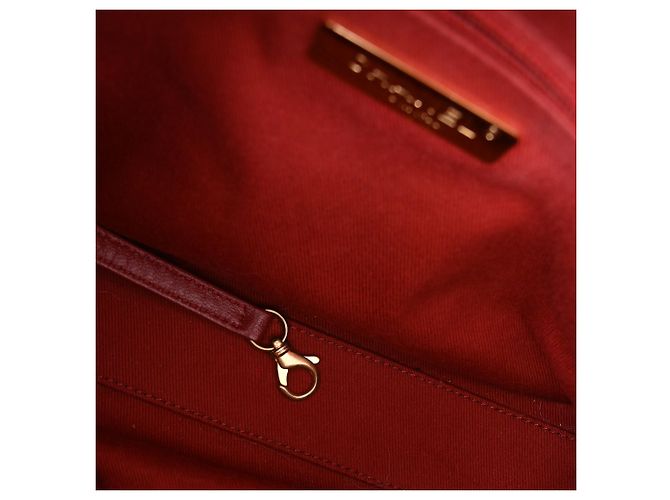 Timeless Borsa a tracolla matelassé Chanel Paris-New York in pelle rossa Rosso Bordò - vista 6