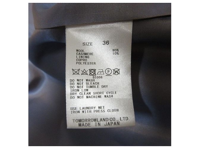 Autre Marque Abrigo Chesterfield de mezcla de cachemira TOMORROWLAND Negro - vista 9