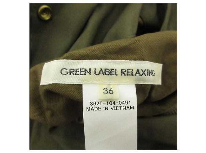 Autre Marque United Arrows green label relaxing abrigo de plumón Verde Caqui - vista 3