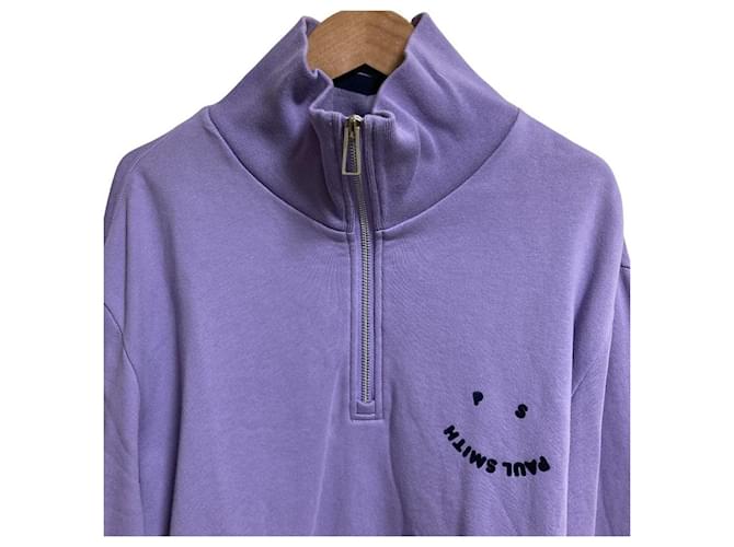 PS Paul Smith Happy Half-Zip Sweatshirt Lila - Ansicht 4