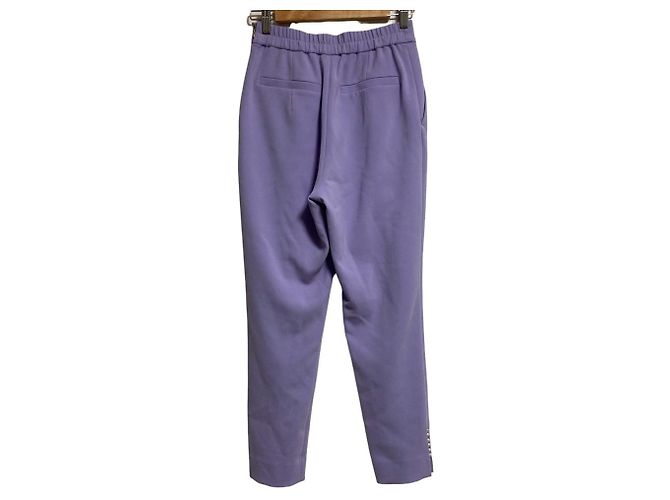 Autre Marque Pinky&Dianne Hose mit Seitenschlitz und Perlen Lila - Ansicht 2