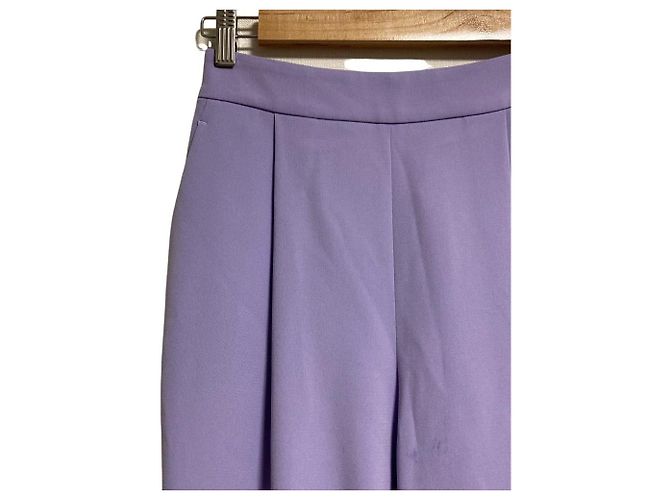 Autre Marque Pinky&Dianne Hose mit Seitenschlitz und Perlen Lila - Ansicht 3