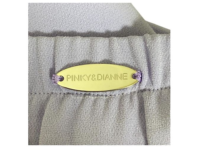 Autre Marque Pinky&Dianne Hose mit Seitenschlitz und Perlen Lila - Ansicht 5