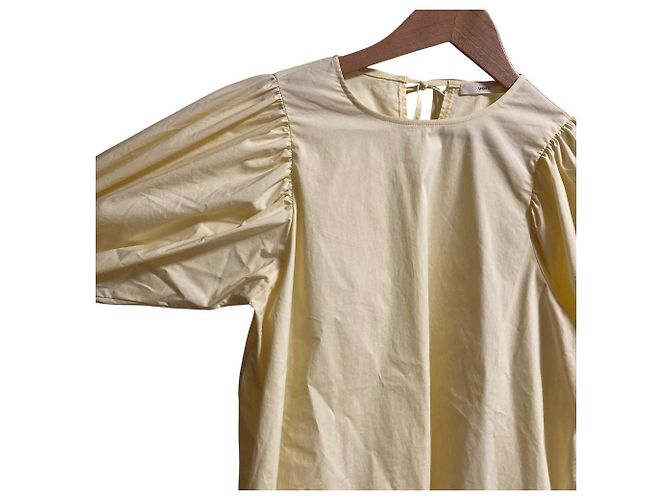 Autre Marque yori Pullover a linea A con maniche corte a lanterna Giallo - vista 3