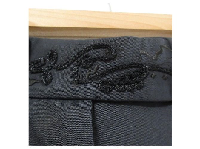 Autre Marque Pantalones anchos bordados Cucurbita de MURRAL Negro - vista 4