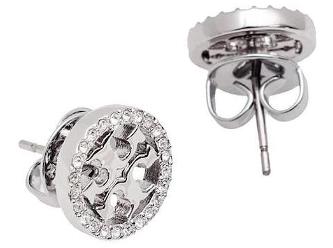 Tory Burch Orecchini a lobo Miller Pavé Argento - vista 4