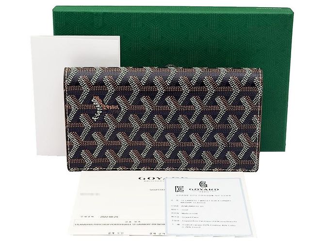 Goyard Portafoglio lungo Lambert Saint Louis Nero e Marrone - vista 3