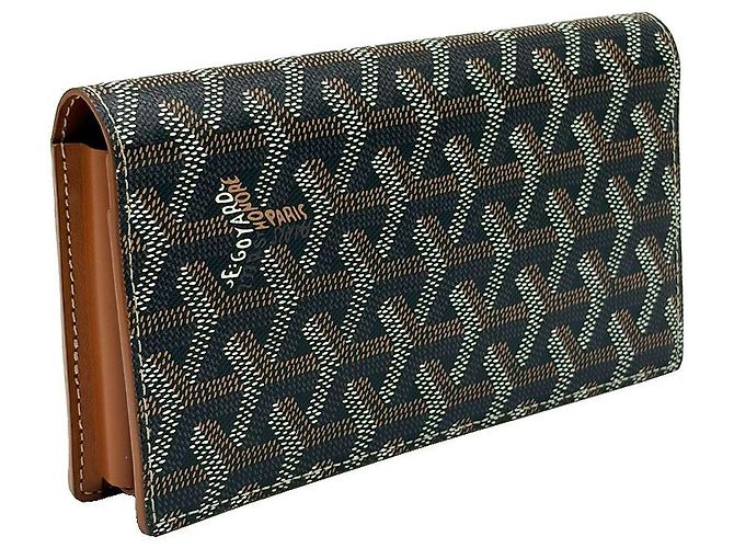 Goyard Portafoglio lungo Lambert Saint Louis Nero e Marrone - vista 4