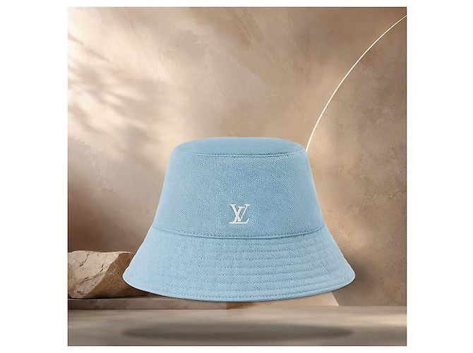 Louis Vuitton Gewaschener Bucket Hat Blau - Ansicht 2
