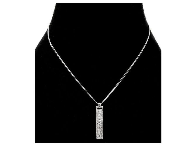 Dior Collier en argent à plaque cubique - vue 5