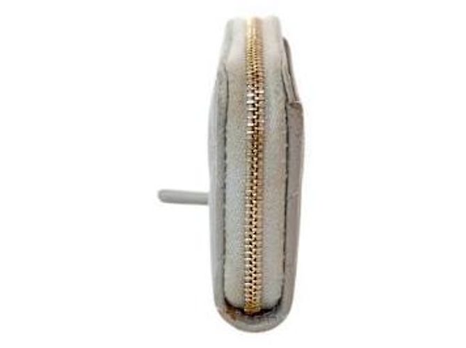 Chanel Porta-cartões com fecho em pele caviar cinza Marrom - vista 2