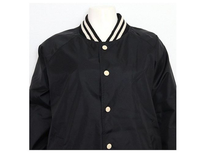 Céline Chaqueta Varsity Unisex de Nailon Negro - vista 2