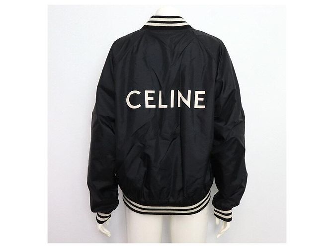 Céline Chaqueta Varsity Unisex de Nailon Negro - vista 4