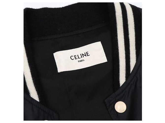 Céline Chaqueta Varsity Unisex de Nailon Negro - vista 5