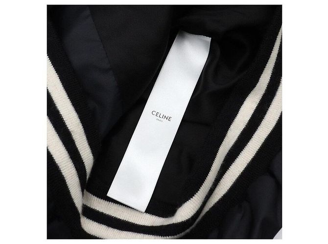 Céline Chaqueta Varsity Unisex de Nailon Negro - vista 6