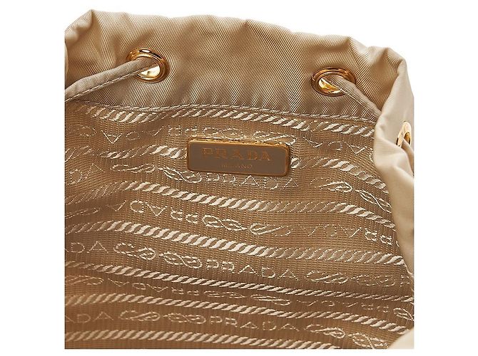 Prada Borsa a secchiello Duet Lina in nylon Arancione - vista 10