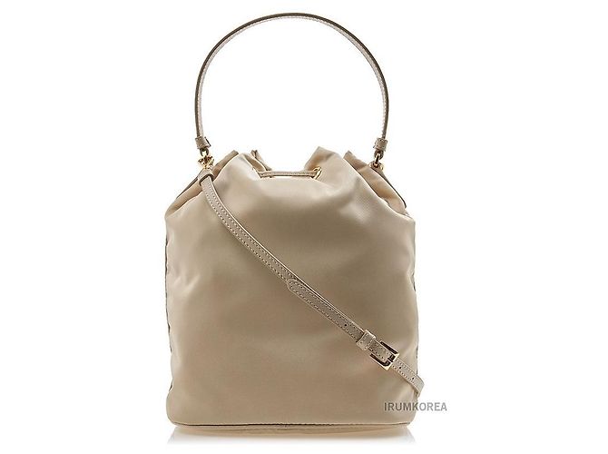 Prada Borsa a secchiello Duet Lina in nylon Arancione - vista 3