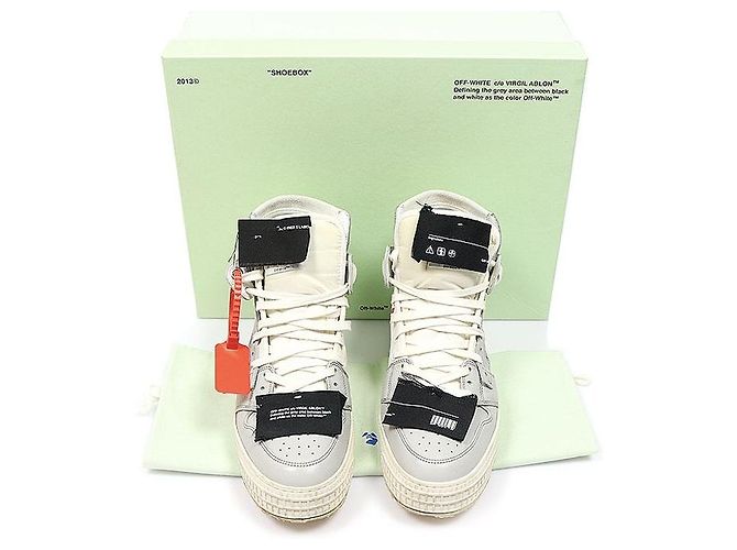 Off White Sneakers alte White Grey Marrone - vista 2