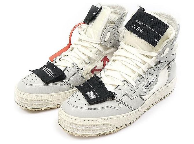Off White Sneakers alte White Grey Marrone - vista 3