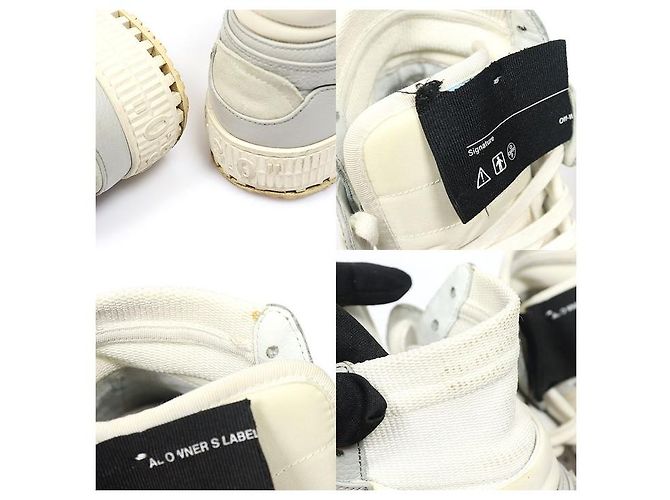 Off White Sneakers alte White Grey Marrone - vista 5
