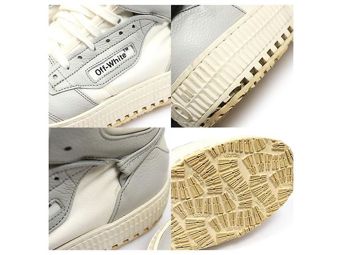 Off White Sneakers alte White Grey Marrone - vista 6