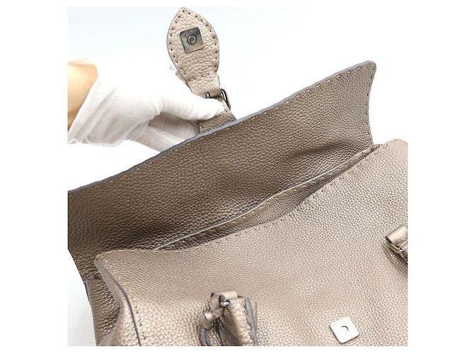 Fendi Borsa a spalla e tote Selleria Linda Large con perle Multicolore - vista 6