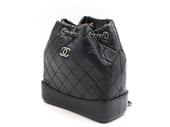 Chanel Zaino piccolo Gabriel in vitello nero - vista 2