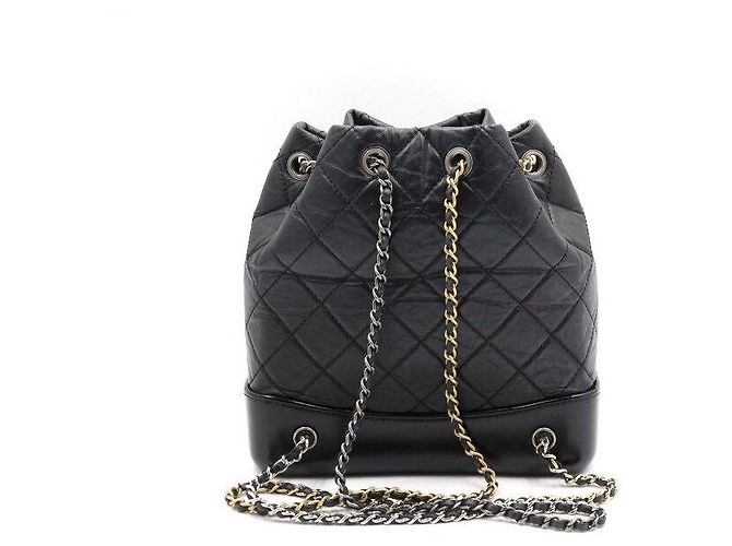 Chanel Zaino piccolo Gabriel in vitello nero - vista 4
