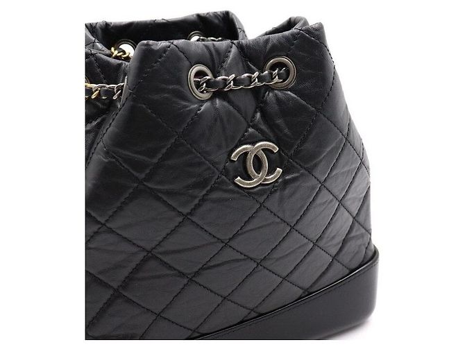 Chanel Zaino piccolo Gabriel in vitello nero - vista 8