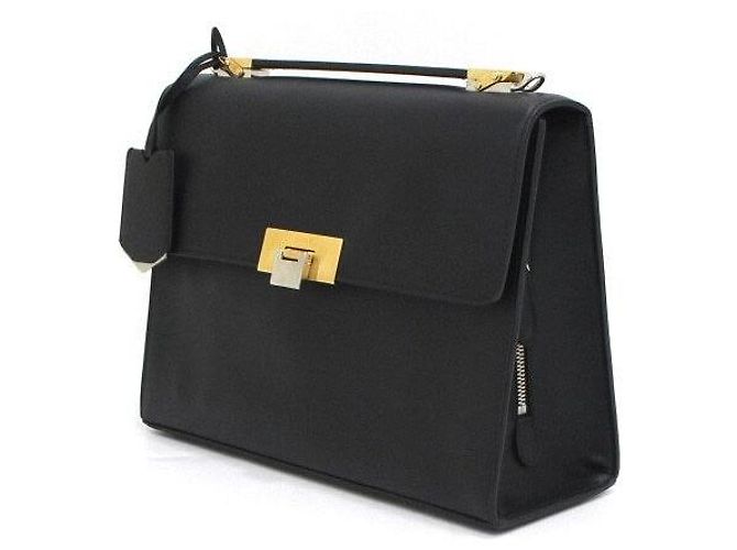 Balenciaga Borsa a tracolla tote Reddix City in pelle nera Nero - vista 3