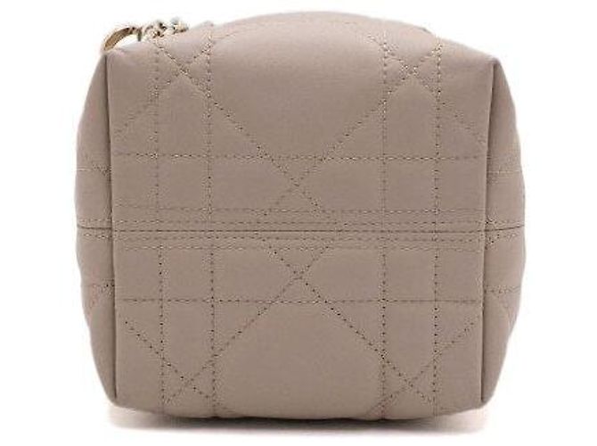 Dior Nano Tote Bag e Borsa a Tracolla in Macro Cannage Powder Beige Marrone - vista 8