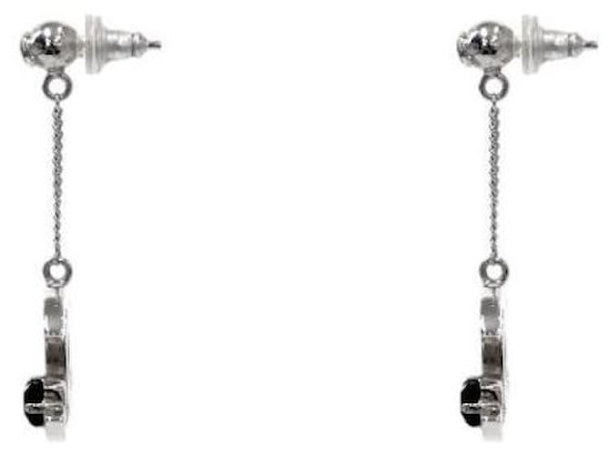 Chanel Pendientes Drop CC Silver Plata - vista 2