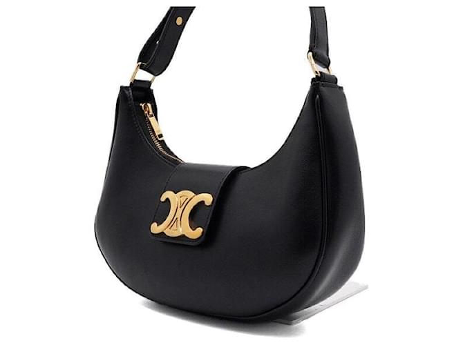 Céline Borsa a tracolla Medium Triomphe Ava Nero - vista 2