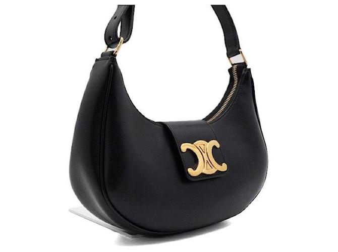 Céline Borsa a tracolla Medium Triomphe Ava Nero - vista 3