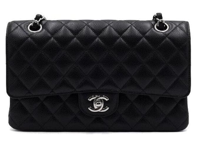 Chanel Borsa a tracolla Classic Medium con catena argentata Nero - vista 2