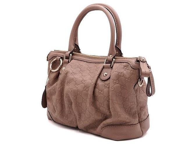 Gucci Borsa Tote e a Tracolla in Pelle Rosa - vista 2