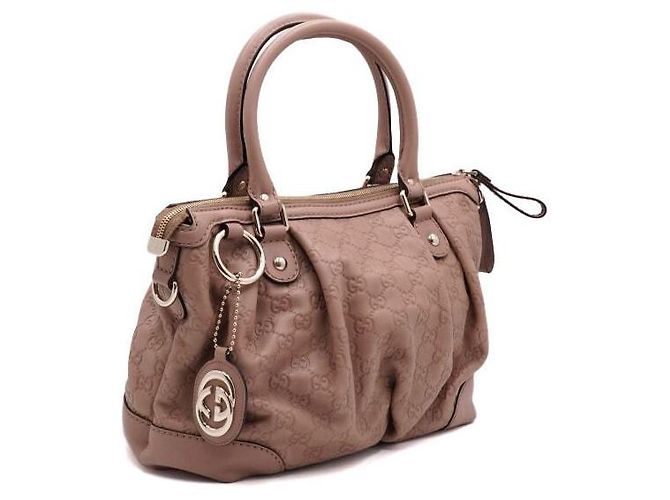 Gucci Borsa Tote e a Tracolla in Pelle Rosa - vista 3