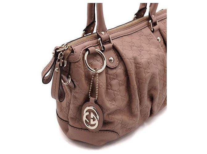 Gucci Borsa Tote e a Tracolla in Pelle Rosa - vista 8
