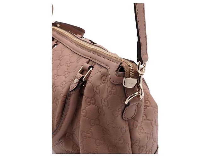 Gucci Borsa Tote e a Tracolla in Pelle Rosa - vista 9