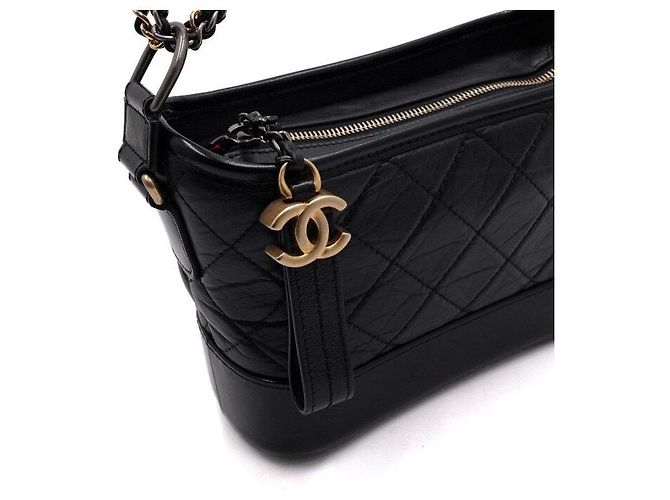 Chanel Borsa a tracolla e spalla Gabrielle Hobo Small con catena Nero - vista 11