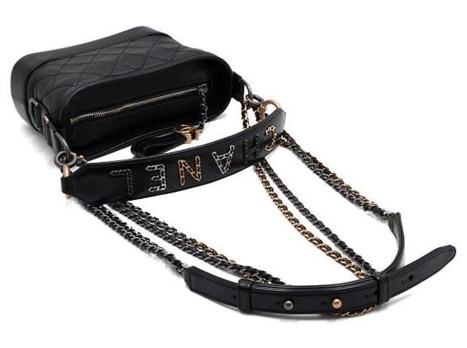 Chanel Borsa a tracolla e spalla Gabrielle Hobo Small con catena Nero - vista 12