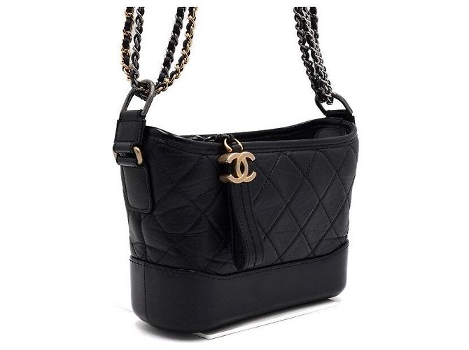 Chanel Borsa a tracolla e spalla Gabrielle Hobo Small con catena Nero - vista 4