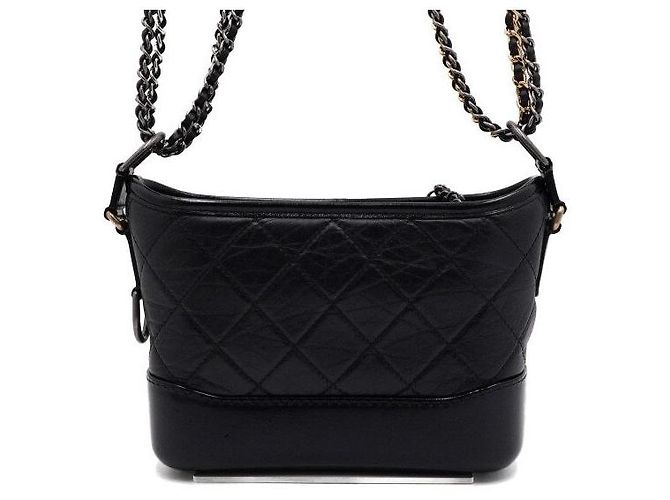 Chanel Borsa a tracolla e spalla Gabrielle Hobo Small con catena Nero - vista 5