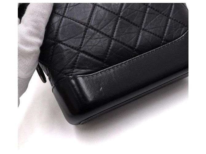 Chanel Borsa a tracolla e spalla Gabrielle Hobo Small con catena Nero - vista 8